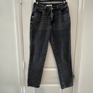 PacSun Womens Black Mom Jeans Size 26 100% Cotton High-Waisted Casual Denim Pant